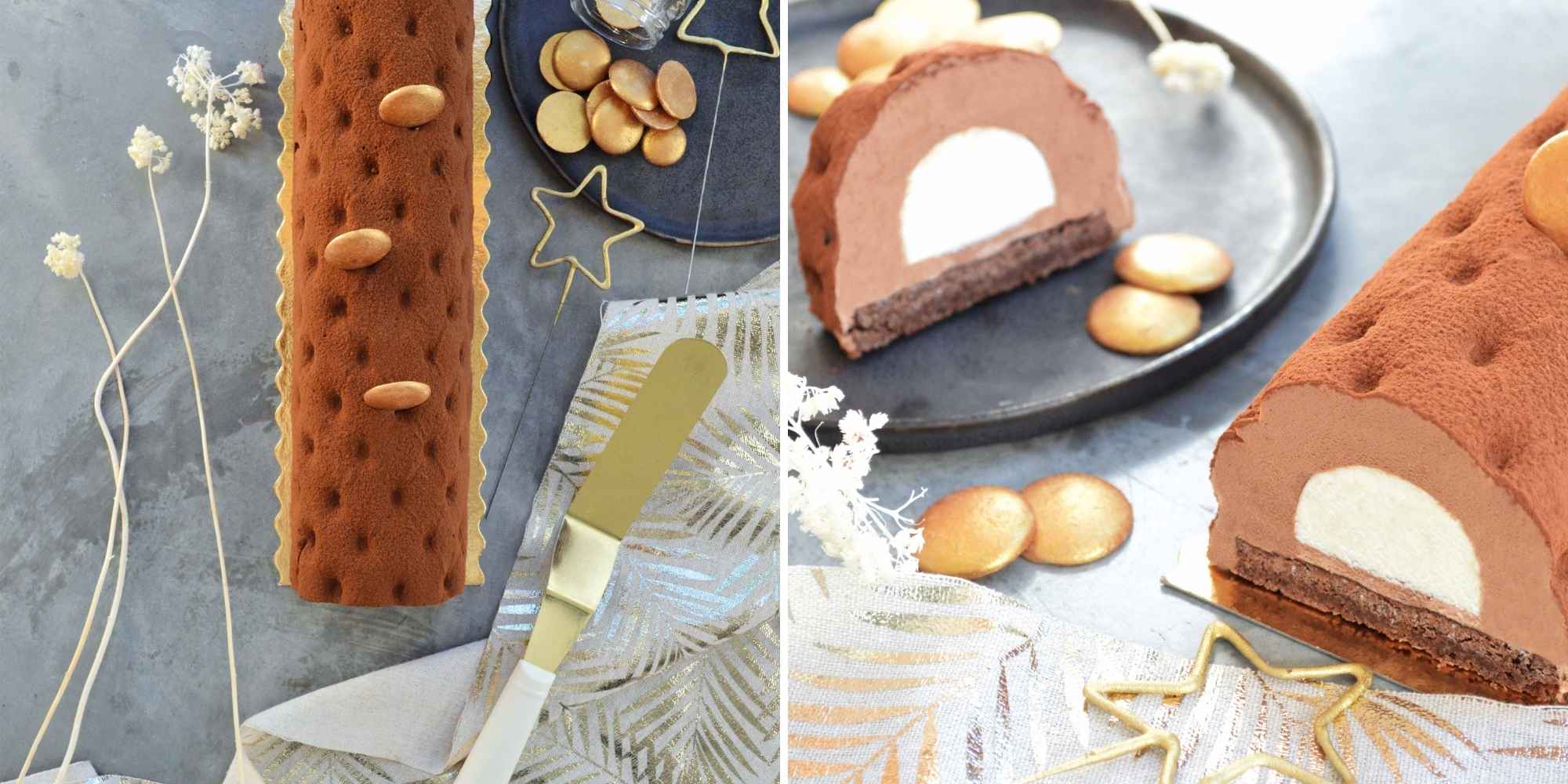 Recette bûche 3 chocolats - ScrapCooking®